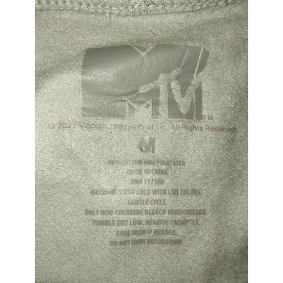 NWT MTV Music Television Hooded Holiday Sweater Aqua Medium Hoodie Sweater - Picture 14 of 16